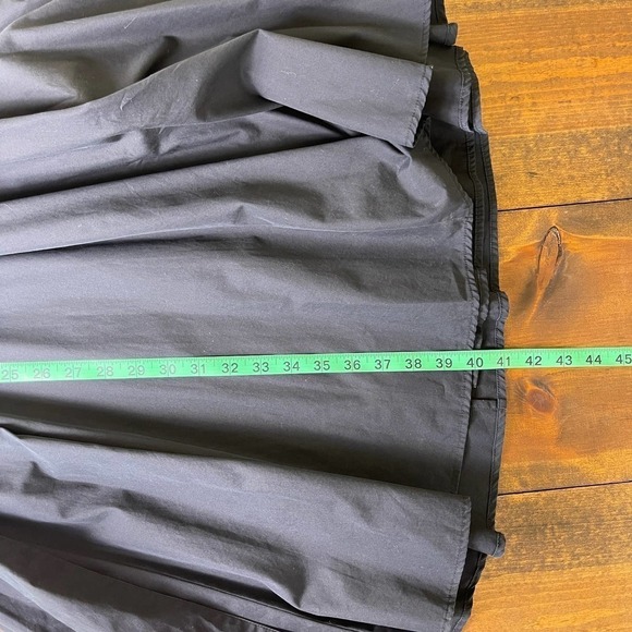 Escada Black Pleated Sleeveless Wrap Knee Length Cotton Dress Women's 32 US 2 - Picture 12 of 15